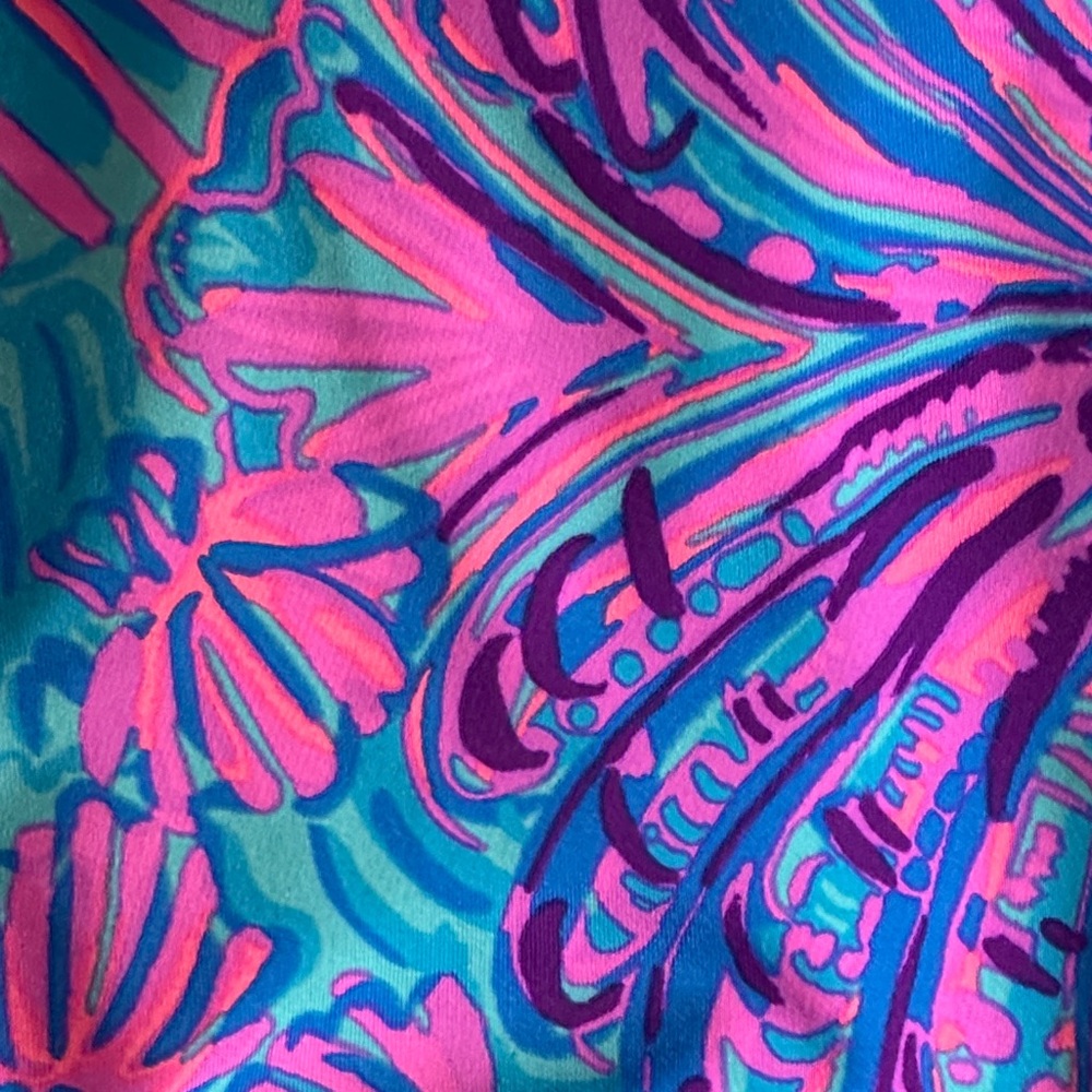 Lilly Pulitzer Girls Suraya UPF 50 One-Piece-Turquoise Oasis Shelleidoscope - Picture 5 of 10
